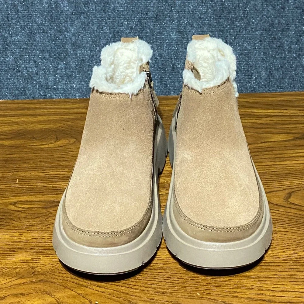 UGG Calimuze Ultra Mini Slip On‎ Chestnut Suede Platform Lug Boot 1174495 Size 7